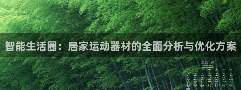 征途国际娱乐：智能生活圈：居家运动器材的全面分析与优化方案